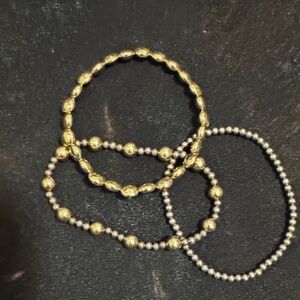 Enewton Chic Gold and Silver Beaded Bracelet Set